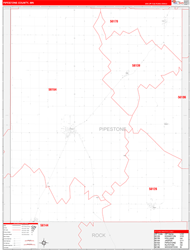 Pipestone Red Line<br>Wall Map