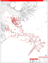 Plaquemines Red Line<br>Wall Map