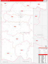Pottawatomie Red Line<br>Wall Map