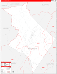 Sequatchie Red Line<br>Wall Map