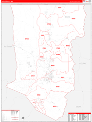 Taos Red Line<br>Wall Map