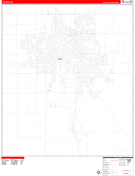 Tulare Red Line<br>Wall Map