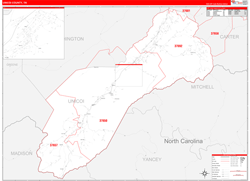 Unicoi Red Line<br>Wall Map