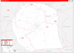 Warren Red Line<br>Wall Map