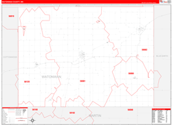 Watonwan Red Line<br>Wall Map