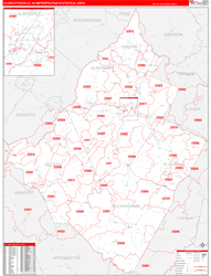 Charlottesville Red Line<br>Wall Map