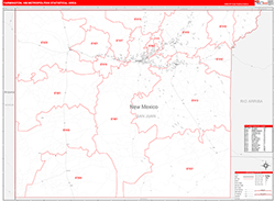 Farmington Metro Area Wall Map Red Line Style 2026