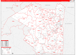 Kingston Metro Area Wall Map Red Line Style 2026
