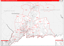 New-Haven Red Line<br>Wall Map