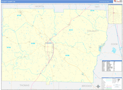 Colquitt County, GA Wall Map Basic Style