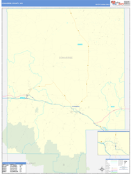 Converse County, WY Wall Map Basic Style