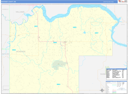 McKenzie County, ND Wall Map Basic Style