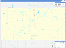 McPherson County, SD Wall Map Basic Style