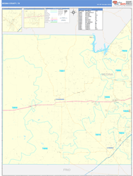 Medina County, TX Wall Map Basic Style