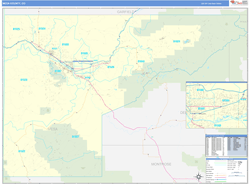 Mesa County, CO Wall Map Basic Style
