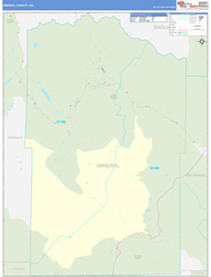 Mineral County, CO Wall Map Basic Style