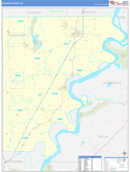 Mississippi County, AR Wall Map Basic Style