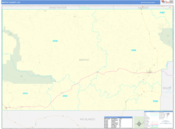 Moffat County, CO Wall Map Basic Style