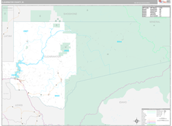 Clearwater County, ID Wall Map Premium Style