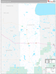 Clearwater County, MN Wall Map Premium Style