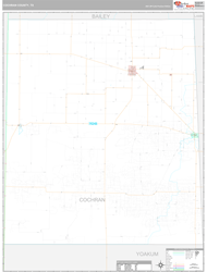 Cochran County, TX Wall Map Premium Style