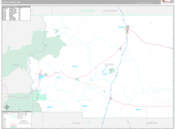 Colfax County, NM Wall Map Premium Style