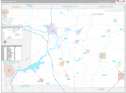 Columbia County, WI Wall Map Premium Style