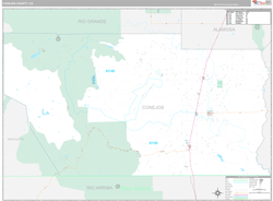 Conejos County, CO Wall Map Premium Style