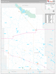 McHenry County, ND Wall Map Premium Style
