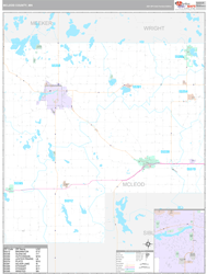 McLeod County, MN Wall Map Premium Style