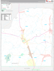 McNairy County, TN Wall Map Premium Style