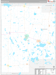 Meeker County, MN Wall Map Premium Style