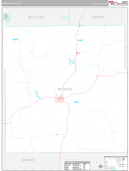 Mercer County, MO Wall Map Premium Style