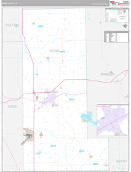Miami County, IN Wall Map Premium Style