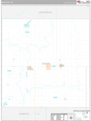 Miner County, SD Wall Map Premium Style