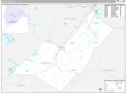 Mineral County, WV Wall Map Premium Style