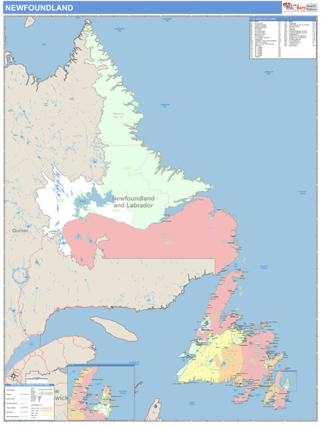 Newfoundland And Labrador Map