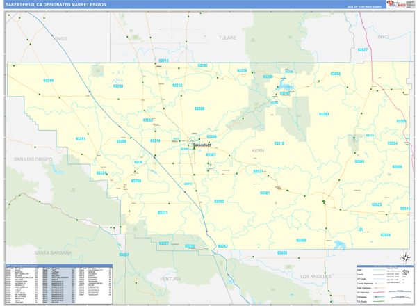 Bakersfield DMR, CA Wall Map