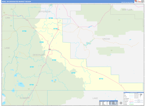 Bend DMR, OR Wall Map