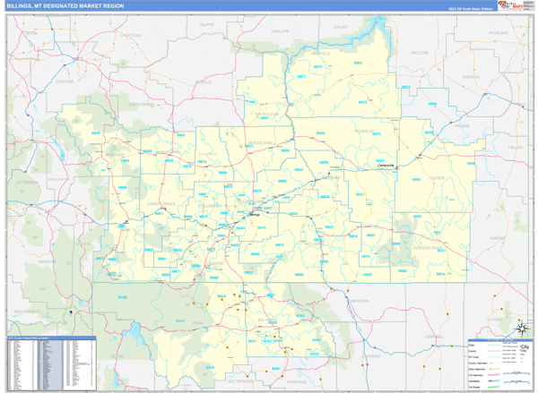 Billings DMR, MT Wall Map