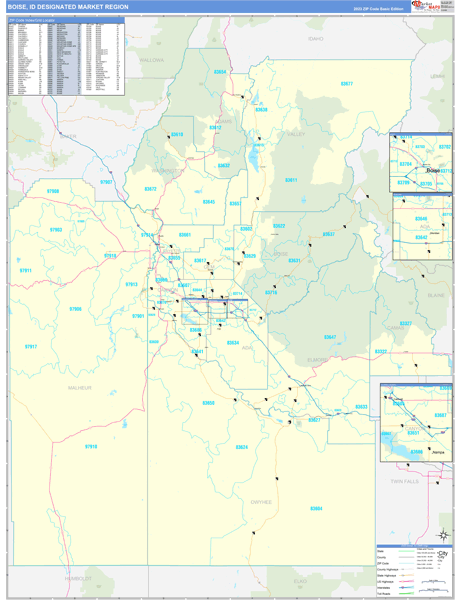 Boise DMR, ID Wall Map