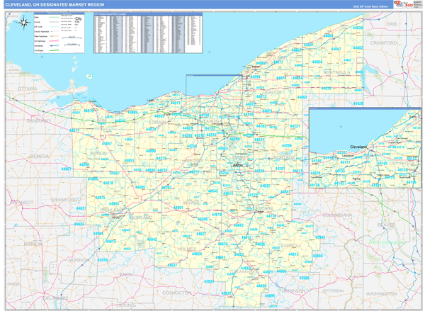 Cleveland DMR, OH Wall Map