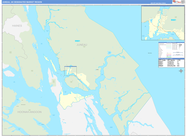 Juneau DMR, AK Wall Map
