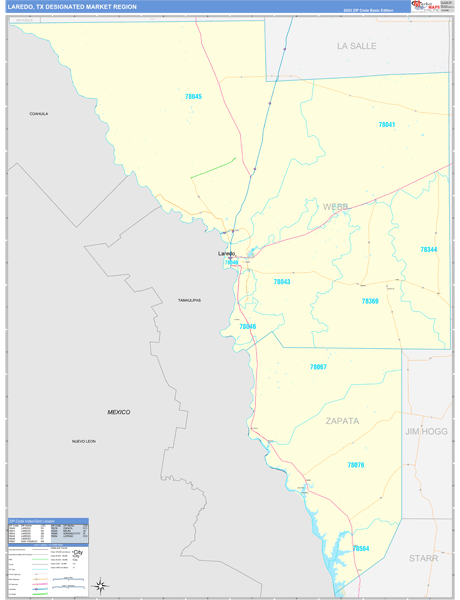 Laredo DMR, TX Wall Map