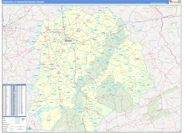 Lexington DMR, KY Wall Map