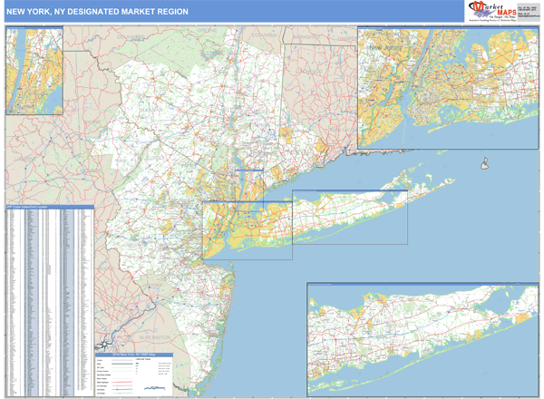 New York DMR, NY Wall Map
