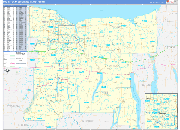 Rochester DMR, NY Wall Map