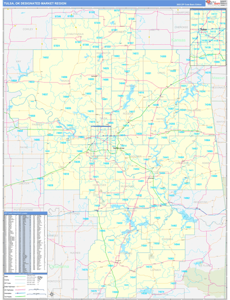Tulsa DMR, OK Wall Map