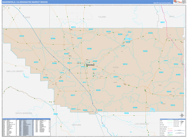 Bakersfield DMR, CA Wall Map