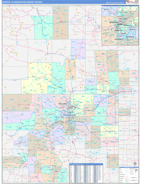 Denver DMR, CO Wall Map